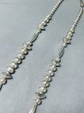 Hand Tooled Vintage Native American Navajo Hammered Sterling Silver Necklace-Nativo Arts