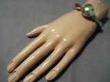 Important Vintage Native American Navajo Damale Turquoise Sterling Silver Bracelet Cuff-Nativo Arts