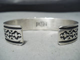 Native American One Of The Best Albert Jake Carico Lake Turquoise Sterling Silver Bracelet-Nativo Arts