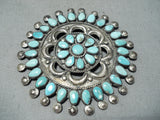 Authentic Vintage Native American Navajo Victor Moses Begay Turquoise Sterling Silver Pin-Nativo Arts
