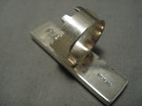 Important Vintage Native American Navajo Santo Domingo Inlay Sterling Silver Turquosie Ring-Nativo Arts