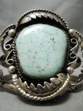 Huge Dry Lake Bed Carico Lake Turquoise Vintage Native American Navajo Sterling Silver Bracelet-Nativo Arts