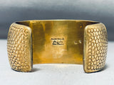 Native American Orville Tsinnie Hard Workmanship Rare Jet Bracelet Cuff-Nativo Arts