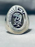 Unbelievable Native American Navajo Sterling Silver Kokopelli Ring-Nativo Arts
