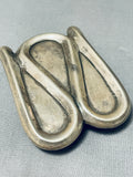 104 Grams Heavy Vintage Native American Navajo Sterling Silver Buckle Old-Nativo Arts