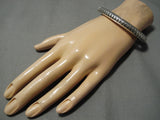 Magnificent Vintage Native American Navajo Randy Secatero Sterling Silver Bracelet Cuff-Nativo Arts