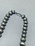 Very Old Very Rare Vintage Native American Navajo Hand Tooled Sterling Silver Necklace-Nativo Arts
