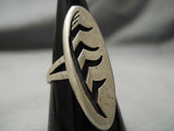 Striking Navajo/ Hopi Sterling Silver Native American Corn Plant Ring-Nativo Arts