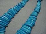 Rare Vintage Native American Navajo Carico Lake Turquoise Nativr American Necklace Old-Nativo Arts