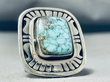 Best Vintage Native American Navajo Leo Nez Turquoise Sterling Silver Ring-Nativo Arts