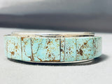 Best Native American Navajo Signed #8 Turquoise Inlay Sterling Silver Bracelet-Nativo Arts