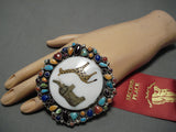 Award Vernon Clare Hale Vintage Native American Navajo Turquoise Inlay Sterling Silver Ring-Nativo Arts