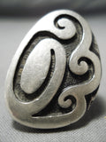 Expressive Vintage Hopi Sterling Silver Ring Old Native American-Nativo Arts