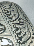Stunning Vintage Native American Navajo Sterling Silver 2 Bears Huge Buckle-Nativo Arts