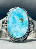 Important Earth Turquoise Native American Navajo Sterling Silver Bracelet-Nativo Arts