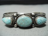 Very Important Native American Navajo Ella Linkin Turquoise Sterling Silver Bracelet-Nativo Arts