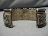 One Finest Vintage Native American Navajo Spiderweb Turquoise Sterling Silver Bracelet Old-Nativo Arts