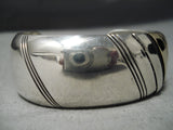 Authentic Vintage Native American Navajo Thomas Singer Sterling Silver Bracelet-Nativo Arts