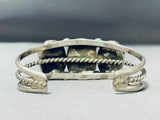 Rugged Nugget Vintage Native American Navajo Morenci Turquoise Sterling Silver Bracelet-Nativo Arts