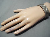 Native American Incredible Vintage Santo Domingo Sterling Silver Bracelet-Nativo Arts