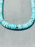 Native American One Of The Best Vintage Santo Domingo Turquoise Heishi Sterling Silver Necklace-Nativo Arts