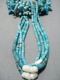 One Of Best Vintage Native American Navajo Turquoise Nugget Jacla Necklace Old-Nativo Arts