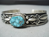 Important Native American Navajo Albert Jake Turquoise Sterling Silver Bracelet-Nativo Arts