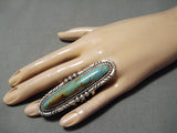 Incredible Vintage Native American Navajo Royston Turquoise Sterling Silver Ring-Nativo Arts