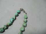 Uber Chunky Vintage Native American Navajo Royston Turquoise Sterling Silver Necklace-Nativo Arts