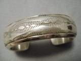 Detailed!! Vintage Navajo 3d Cuff Sterling Silver Native American Bracelet-Nativo Arts