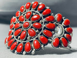 Beautiful Signed Vintage Native American Zuni Sterling Silver Cluster Bracelet-Nativo Arts