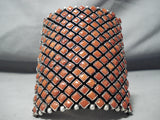 Best Native American Navajo Coral Cubed Coral Sterling Silver Bracelet Cuff-Nativo Arts