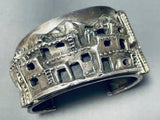 Most Detailed Vintage Southwest Pueblo Sterling Silver Bracelet-Nativo Arts