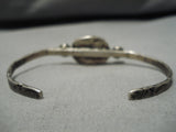 Very Rare Vintage Native American Navajo Fox Turquoise Sterling Silver Bracelet Old Cuff-Nativo Arts