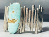 Most Unique Native American Navajo #8 Turquoise Staggered Sterling Silver Bracelet-Nativo Arts