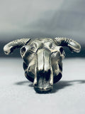 Incredible San Felipe Sterling Silver Skull Ring-Nativo Arts