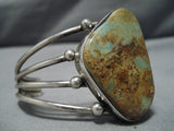 Museum Vintage Native American Navajo Royston Turquoise Sterling Silver Bracelet Old Cuff-Nativo Arts