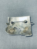 Best Vintage New Mexico Theme Native American Navajo Sterling Silver Pin!-Nativo Arts