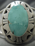 Majestic Vintage Native American Navajo Carico Lake Turquoise Sterling Silver Bracelet-Nativo Arts