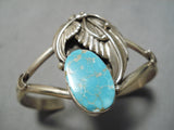 Incredible Vintage Native American Navajo Royston Turquoise Sterling Silver Bracelet Old-Nativo Arts