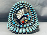 The Best Johnny Mike Vintage Native American Navajo Turquoise Sterling Silver Inlay Bracelet-Nativo Arts