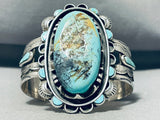 One Of The Most Unique Vintage Native American Navajo Turquoise Sterling Silver Bracelet-Nativo Arts