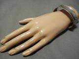 Incredible Vintage Native American Navajo Bear Sterling Silver Bracelet Cuff Old-Nativo Arts