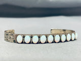Marvelous Vintage Native American Zuni Synth Opals Sterling Silver Harlan Coonsis Bracelet-Nativo Arts