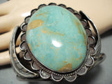 One Of Biggest Best Vintage Native American Navajo Royston Turquoise Sterling Silver Bracelet-Nativo Arts