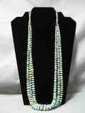 Statement Vintage Native American Navajo Royston Turquoise Sterling Silver Necklace Old-Nativo Arts