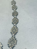 Gasp! Completely Hand Carved Vintage Native American Navajo Bear Sterling Silver Necklace-Nativo Arts