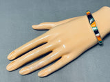 Ghost Inlay Extremely Rare Vintage Native American Navajo Turquoise Sterling Silver Bracelet-Nativo Arts
