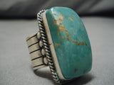 Incredible Vintage Native American Navajo Royston Turquoise Sterling Silver Ring-Nativo Arts