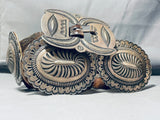 Important 1800's/1900's 1st Phase Vintage Native American Navajo Coin Silver Concho Belt-Nativo Arts